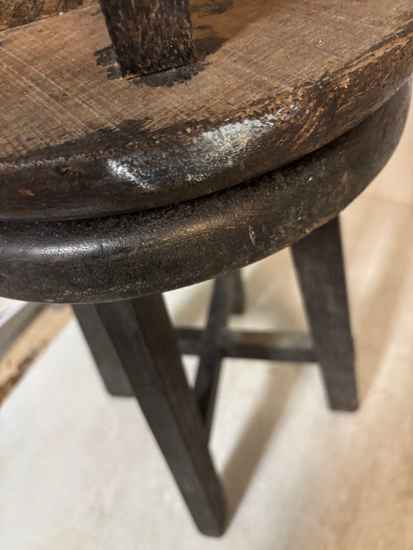 【希少2個セット‼️】昭和レトロ アンティーク ヴィンテージ風 丸椅子