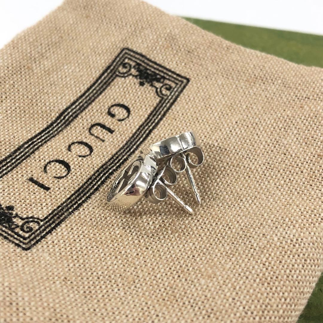 GUCCI グッチ インターロッキングG スタッズ ピアス シルバー925