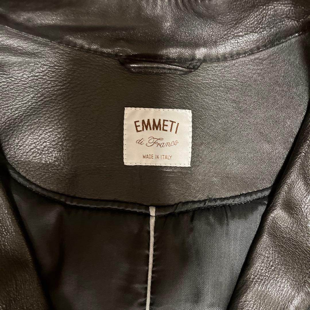ジャケット・アウター EMMETI Andrea black lamb leather single