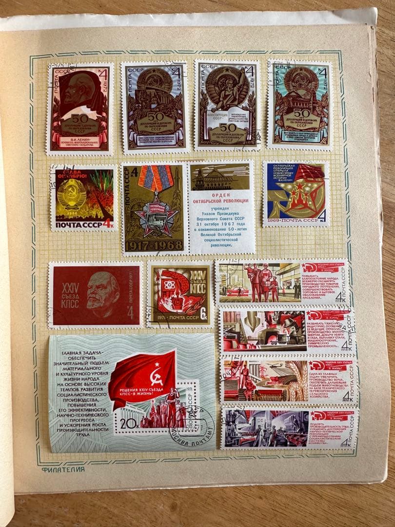 旧ソ連切手(消印あり)101枚セット