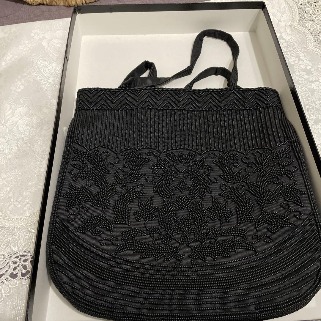 柏ビーズ艶消しビーズバック