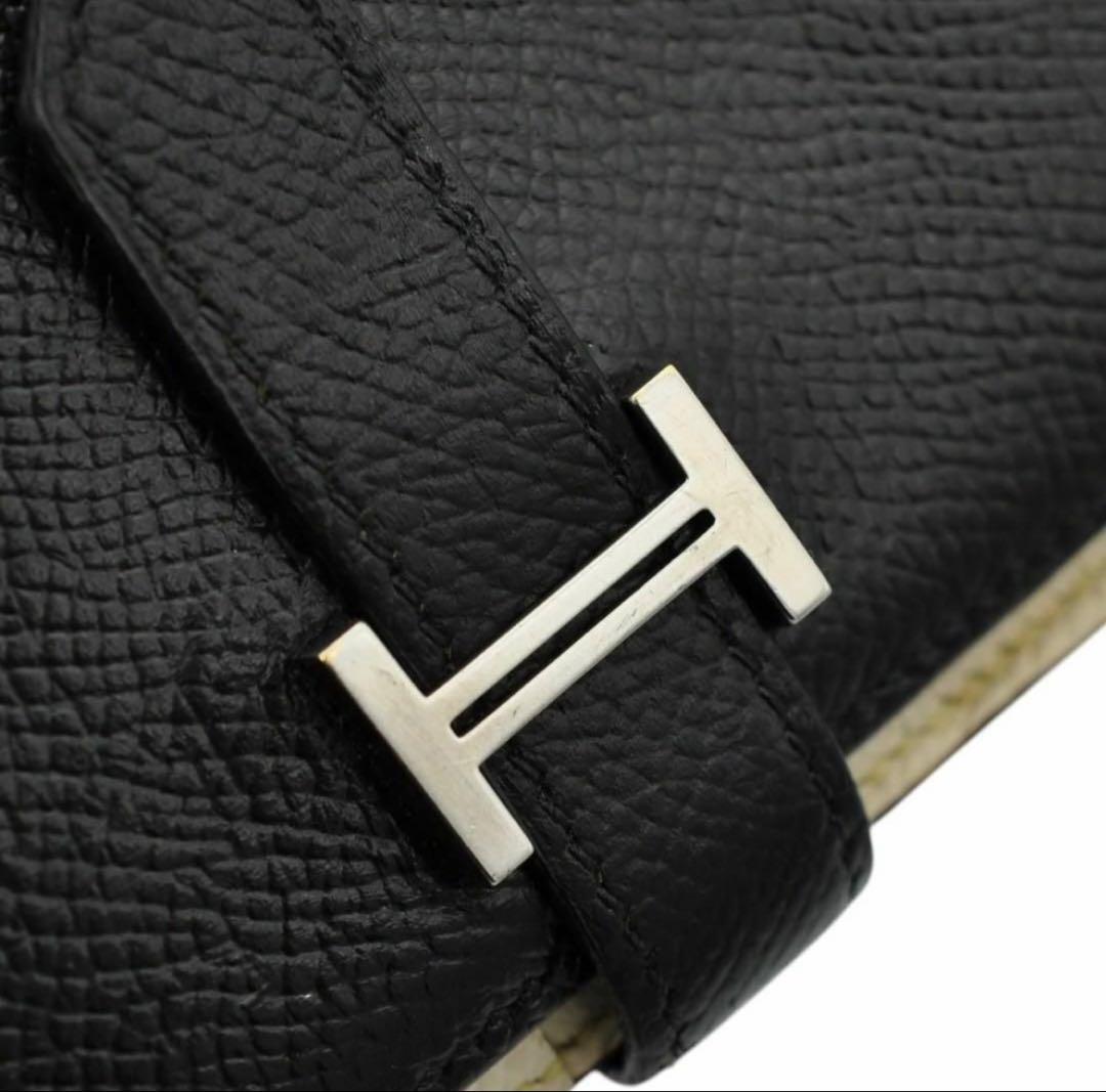 阪*南様 HERMES ベアン コンパクト エプソン バイカラー 財布 Z刻印