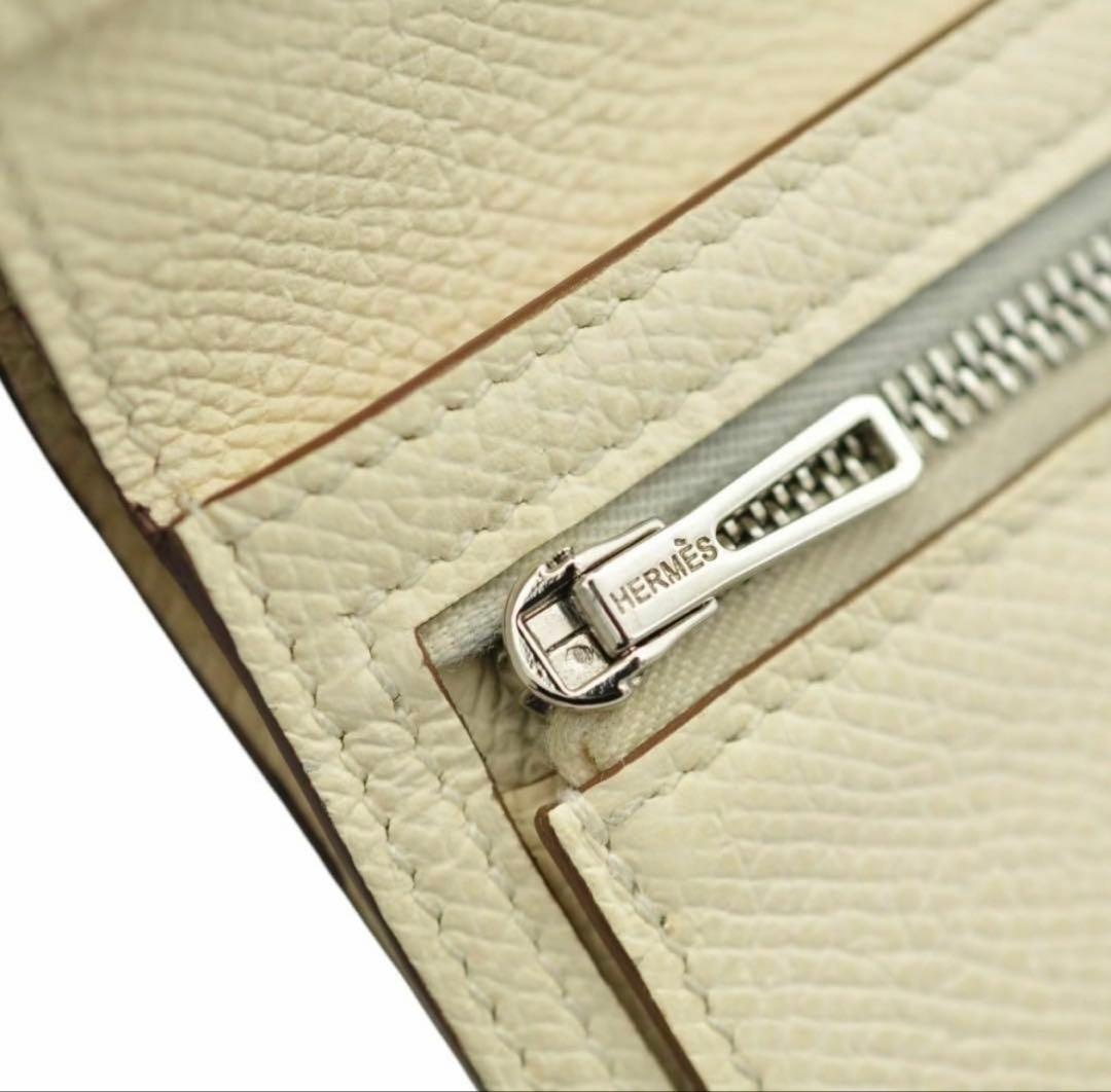 阪*南様 HERMES ベアン コンパクト エプソン バイカラー 財布 Z刻印
