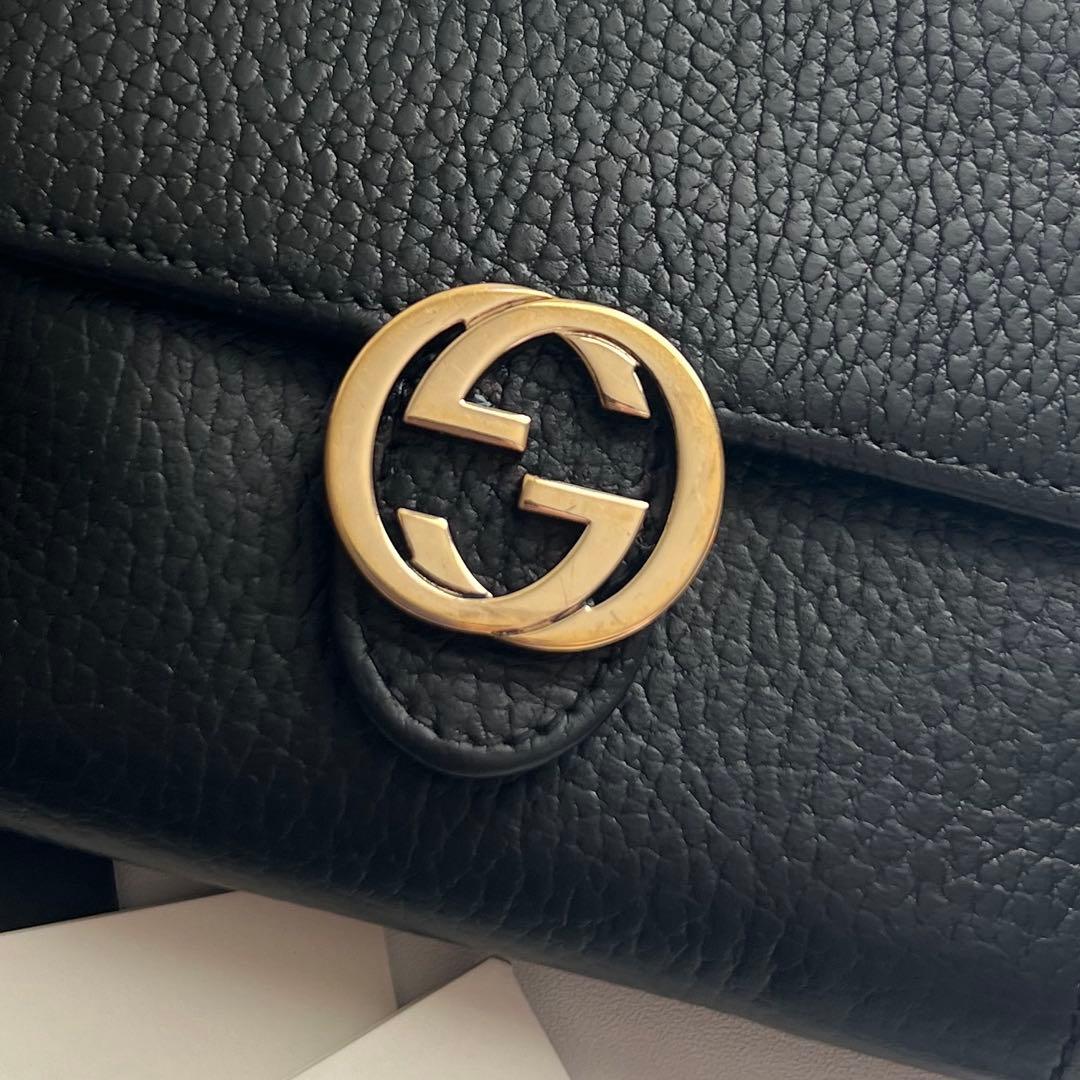 01 極上美品 GUCCI グッチ 2つ折り財布
