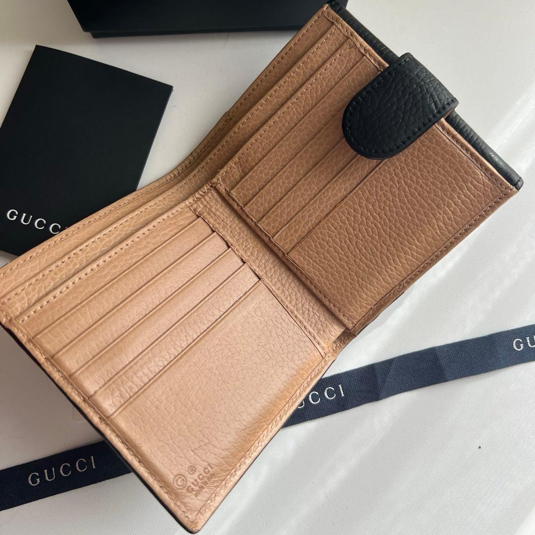 01 極上美品 GUCCI グッチ 2つ折り財布