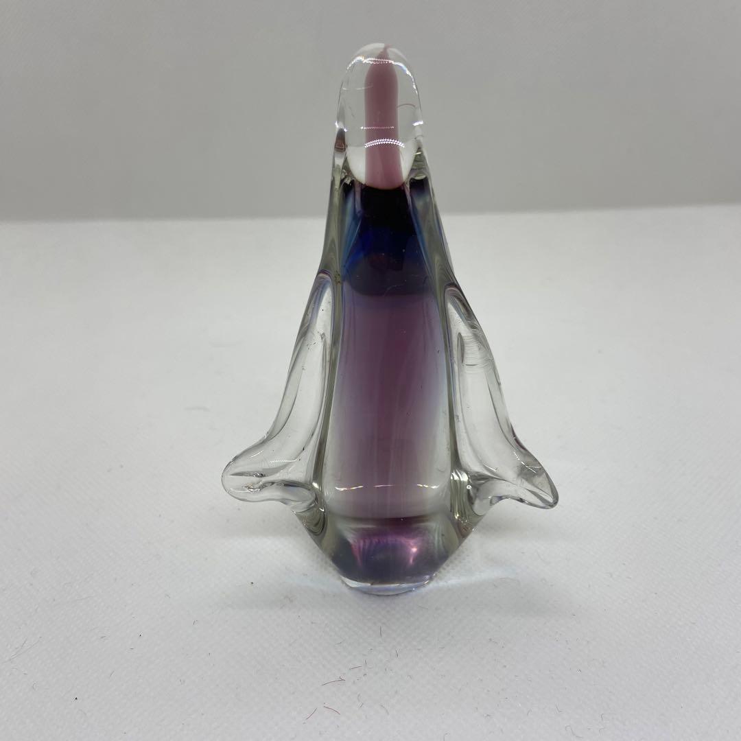 ペンギン　ガラス置物　硝子細工　オブジェ