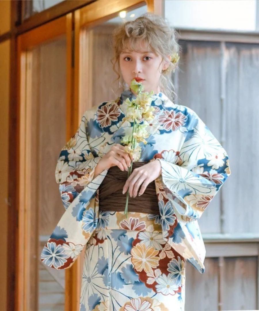 Dita 浴衣　古典百花繚乱　浴衣＋兵児帯＋下駄
