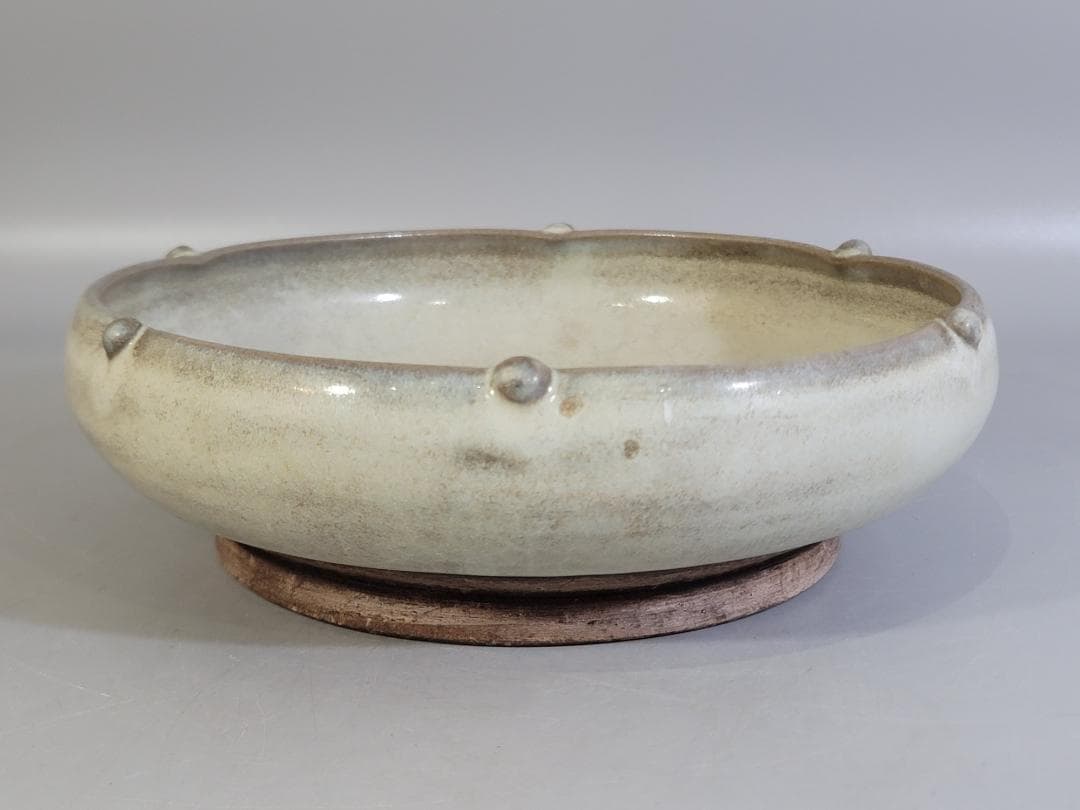 青灰釉 鼓钉水洗