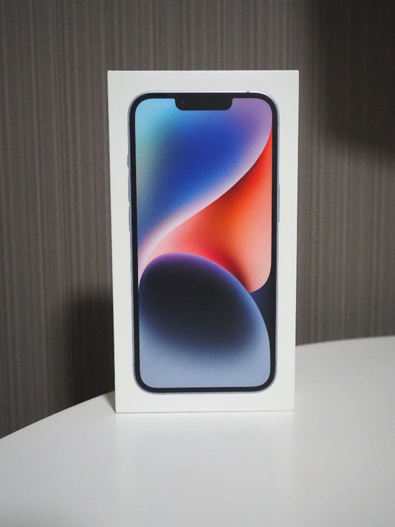 iPhone 14 ブルー 128GB SIMフリー　充電ケーブル・箱あり