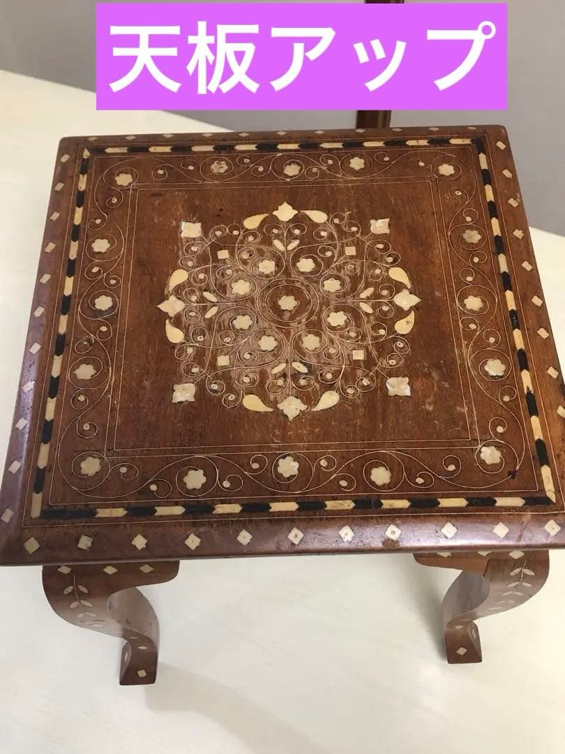 タイ王宮御用達♦️シーシャムウッド♦️猫脚 コンパクトテーブル♦️チェア♦️送料込