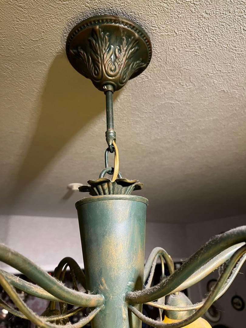 アンティーク風　フラワーシャンデリア 6灯