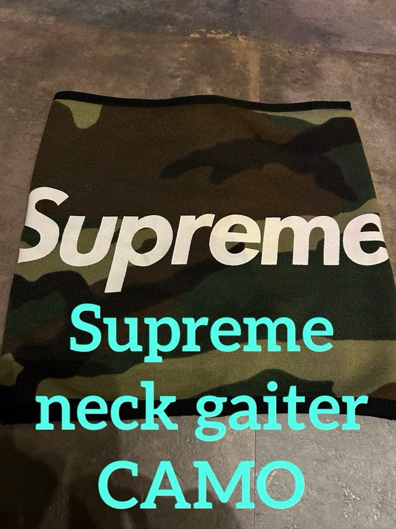 Supremeネックウォーマー fleece neck gaiter カモ　美品