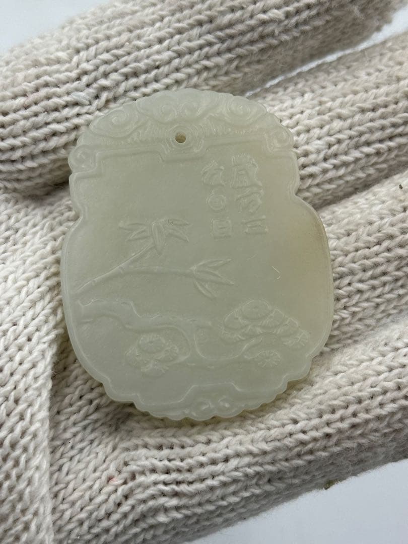 和田玉 古玉 根付 砡雕刻 白玉 中国美術 重さ約 23g