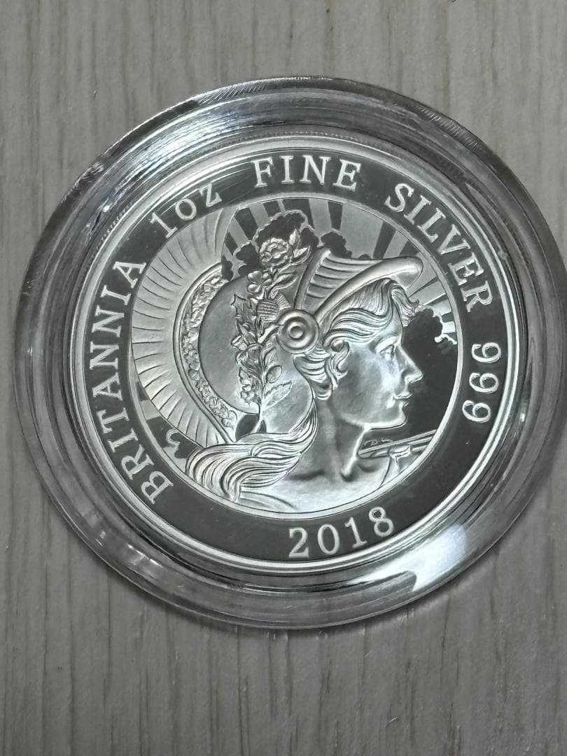 【新品】2018年 ブリタニア 1oz 銀貨(38.61mm)