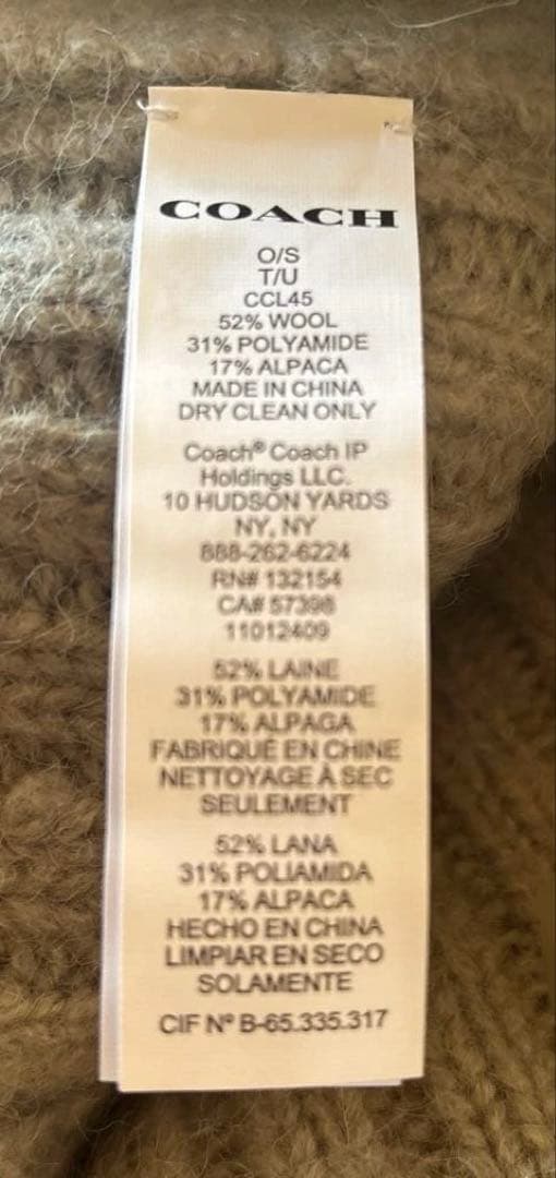 【新品未使用COACH】ニット帽