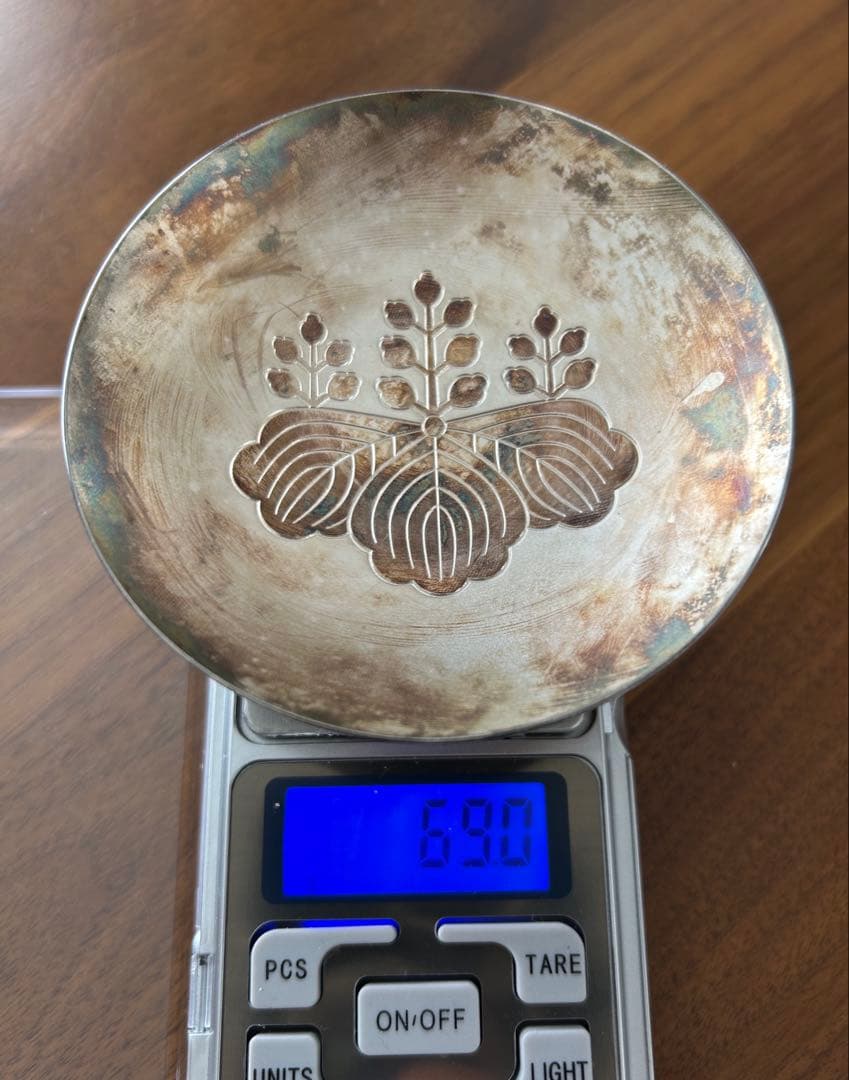 銀杯　農林内臣　贈　銀盃　純銀　SILVER 1000 造幣局　国旗　おまけ付き