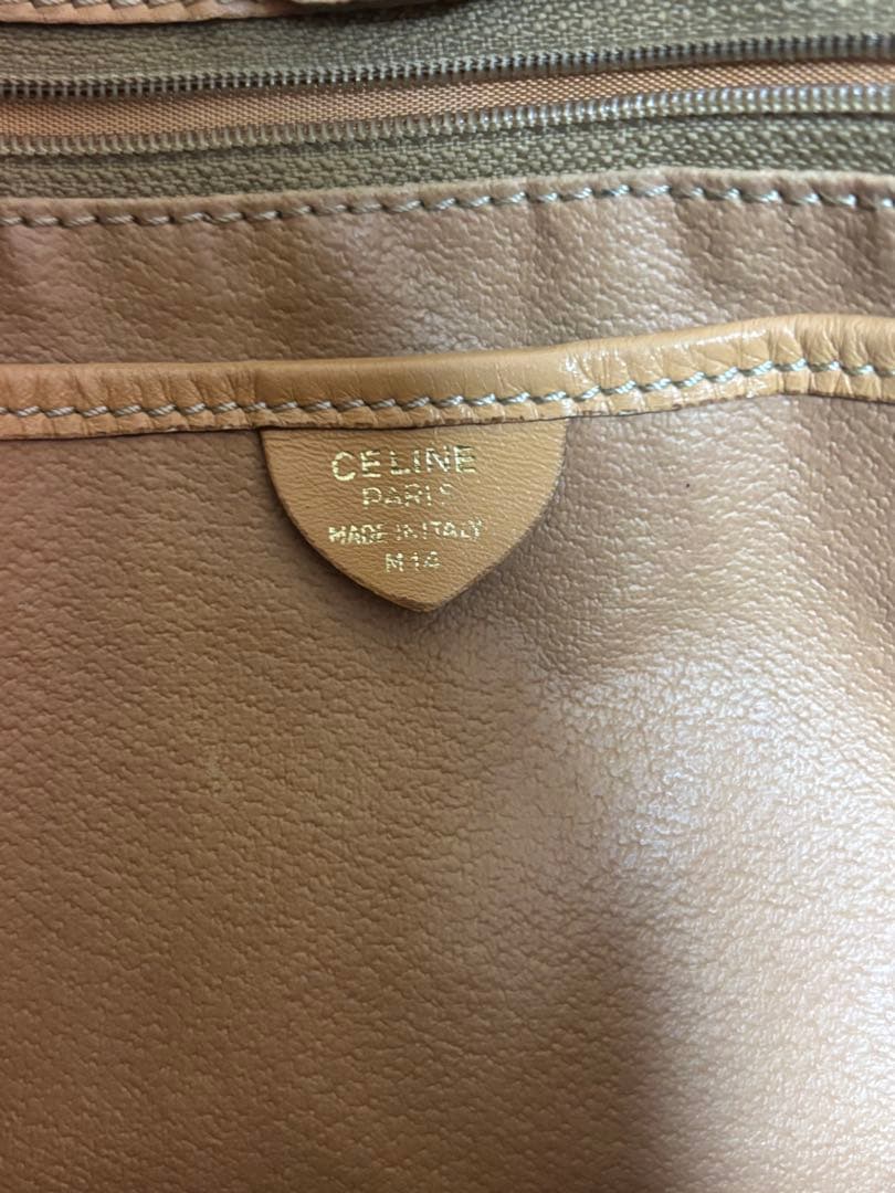 CELINE セリーヌ マカダム柄 トリオンフ トートバッグ ブラウン