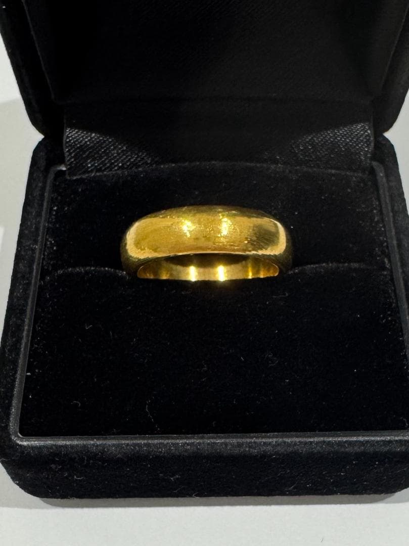 【純金】K24 甲丸リング 12号 約10.4g