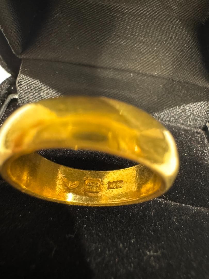 【純金】K24 甲丸リング 12号 約10.4g