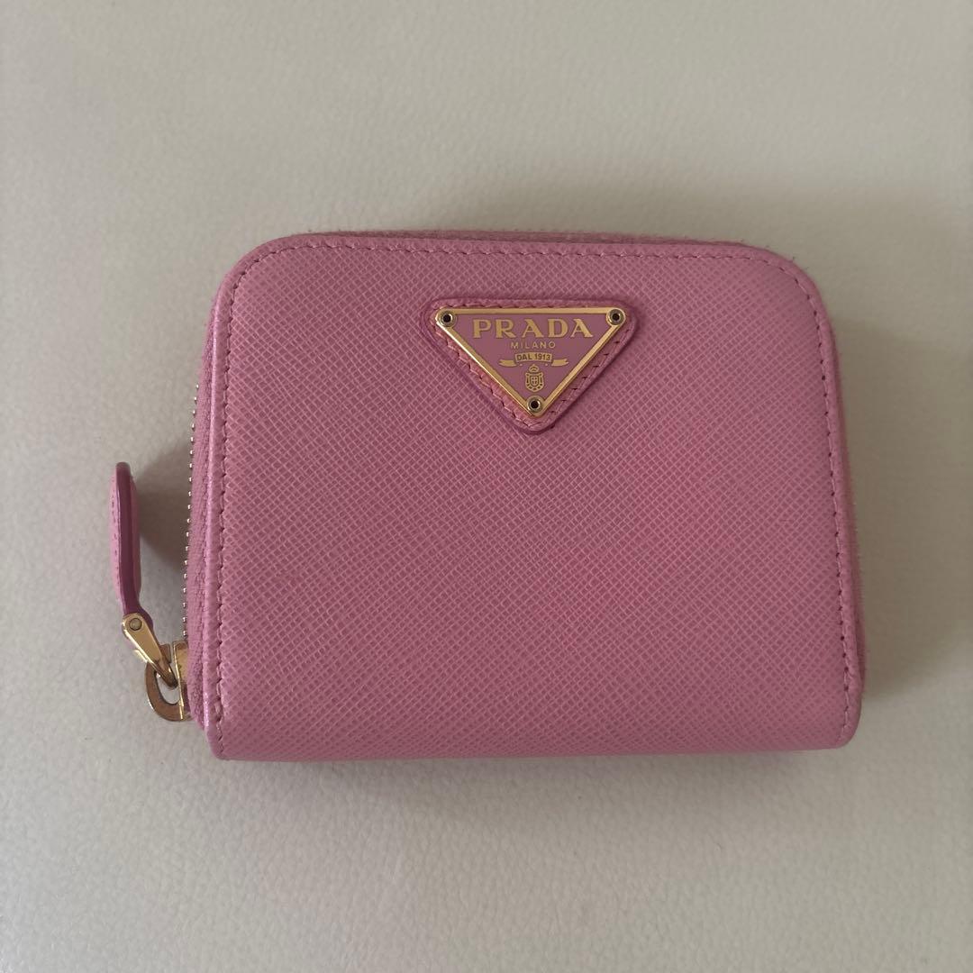 PRADA サフィアーノ レザー ウォレット ケース ピンク