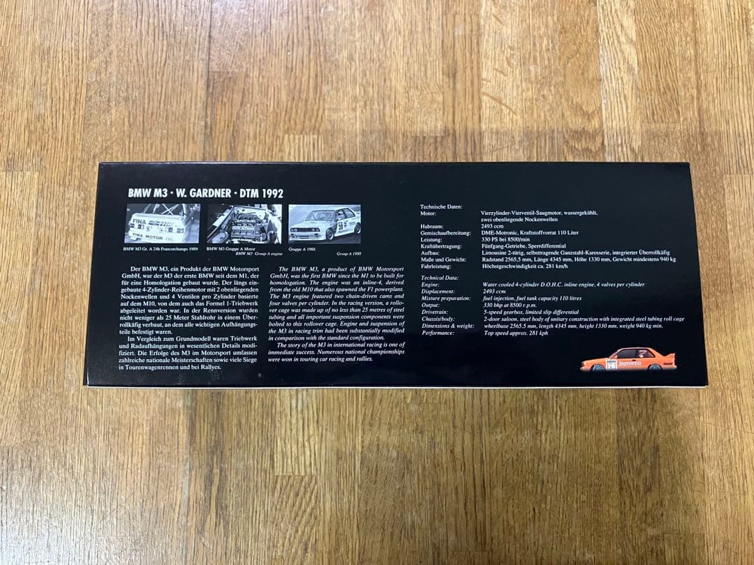 未開封 1/18 BMW M3 W. Gardner DTM 1992 #20