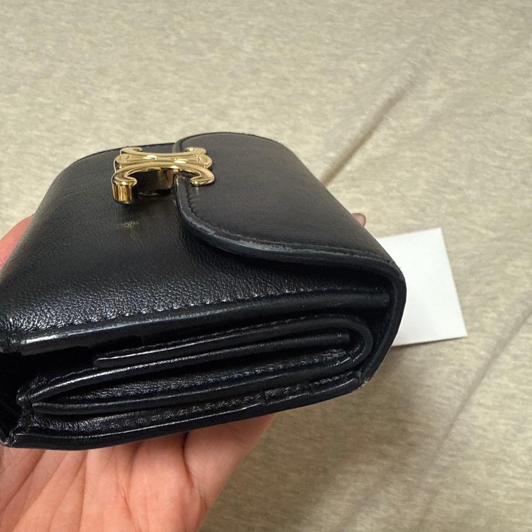 CELINE スモール フラップウォレット トリオンフ ブラック　財布
