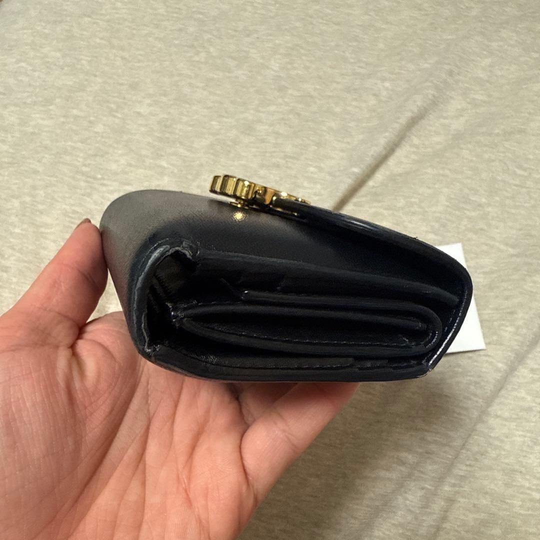 CELINE スモール フラップウォレット トリオンフ ブラック　財布