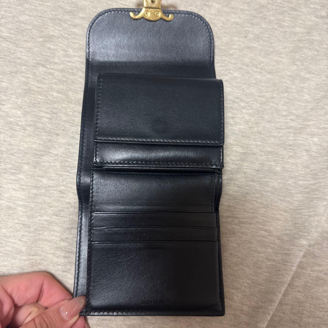 CELINE スモール フラップウォレット トリオンフ ブラック　財布