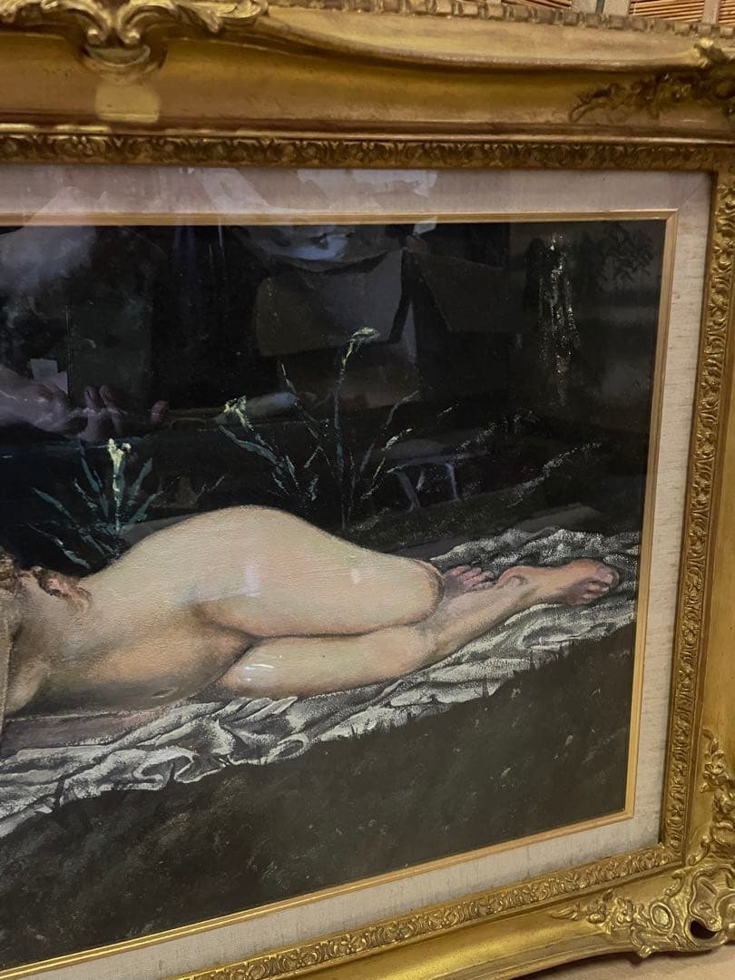 aqua蔵出し　模写　無名　裸女　油絵　山本芳翠《裸婦》？