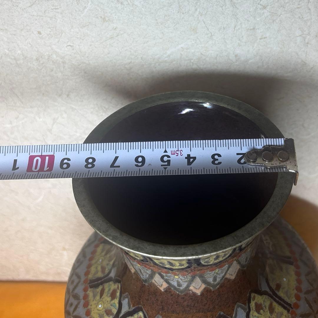 美品 高級日本七宝花瓶 鳳凰 花唐草文 骨董