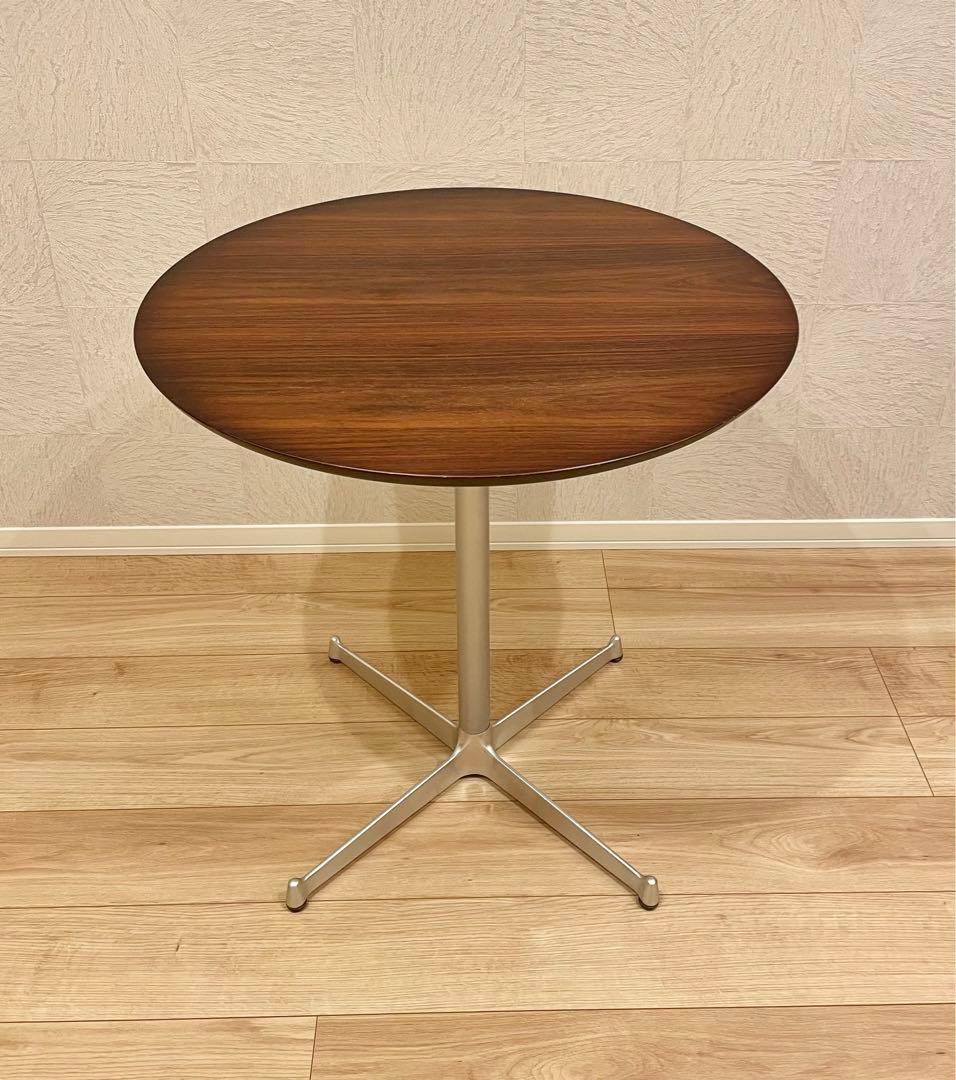 ひろし　ダイニングカフェテーブル円形　ローズウッド突板　φ700H730