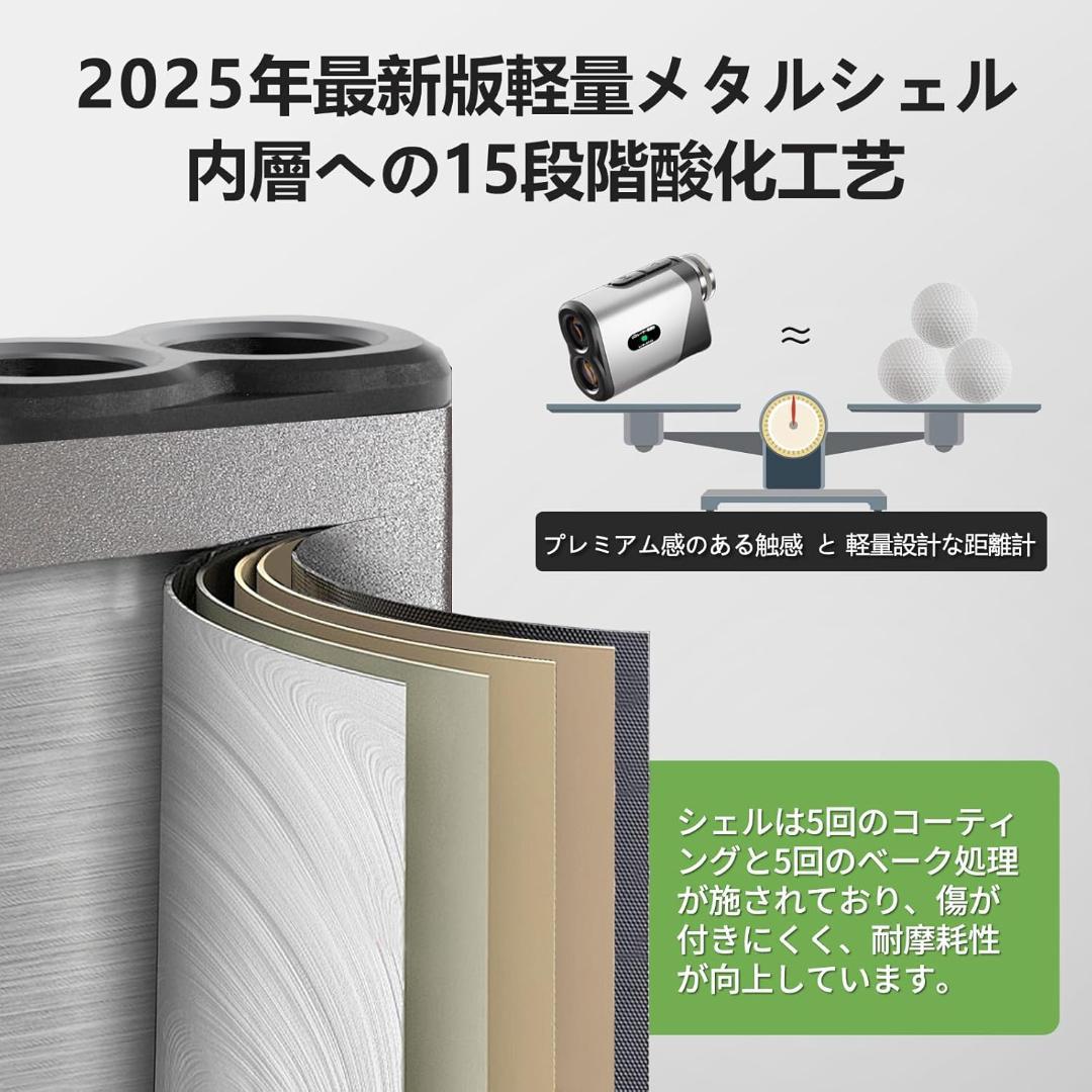 【訳あり】ゴルフ距離計 レーザー測定器 1000m対応 大画面 手ブレ補正 新品