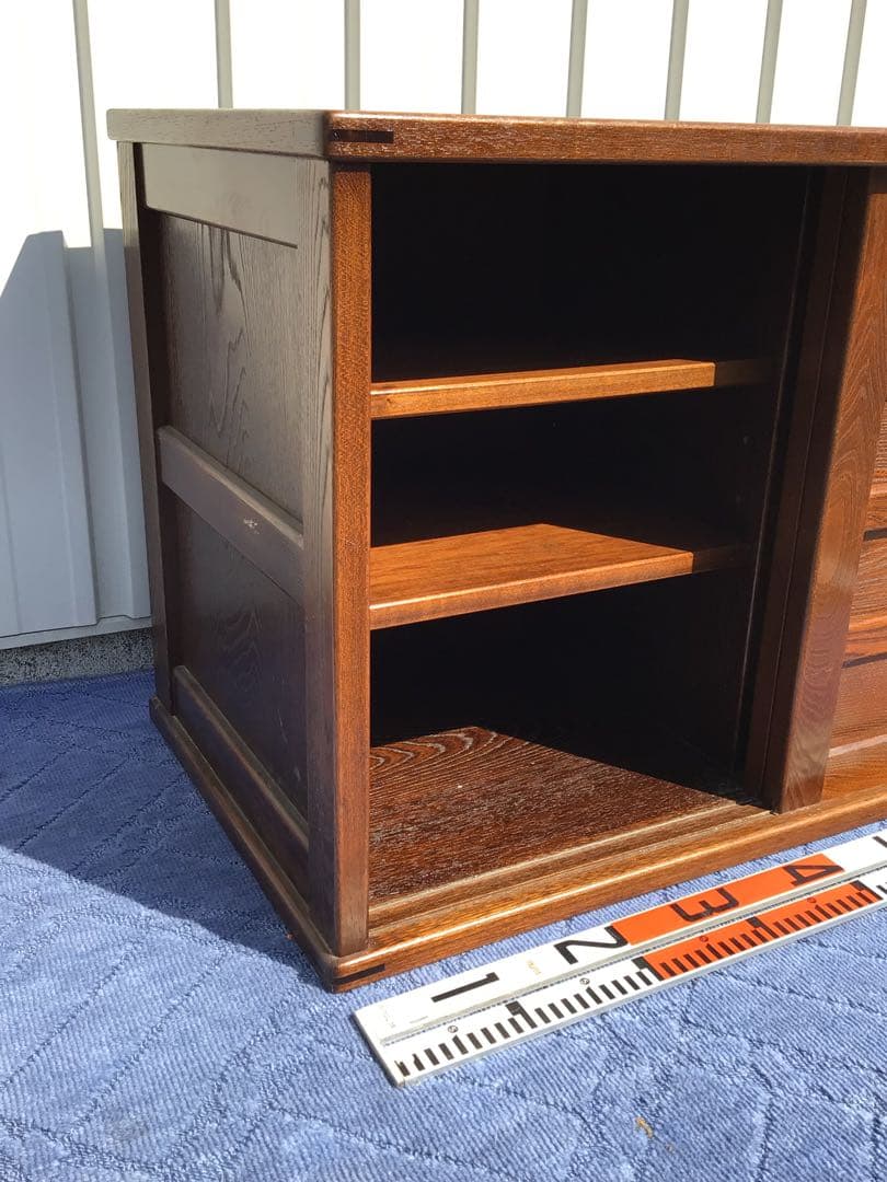 55万相当 高級民芸家具 北海道家具 国産ニレ材使用 遊木民 チェスト 北欧風