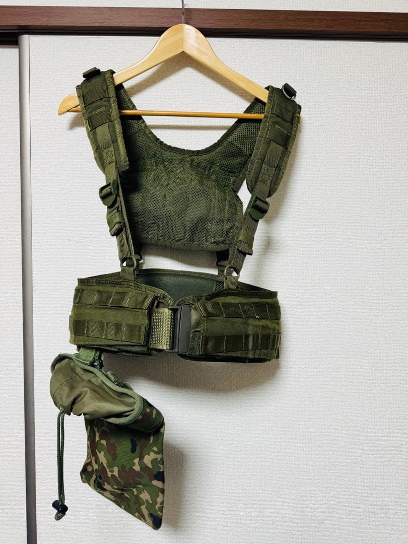 モジュラー式オリーブドラブベスト、サスペンダー、弾帯、ダンプポーチ