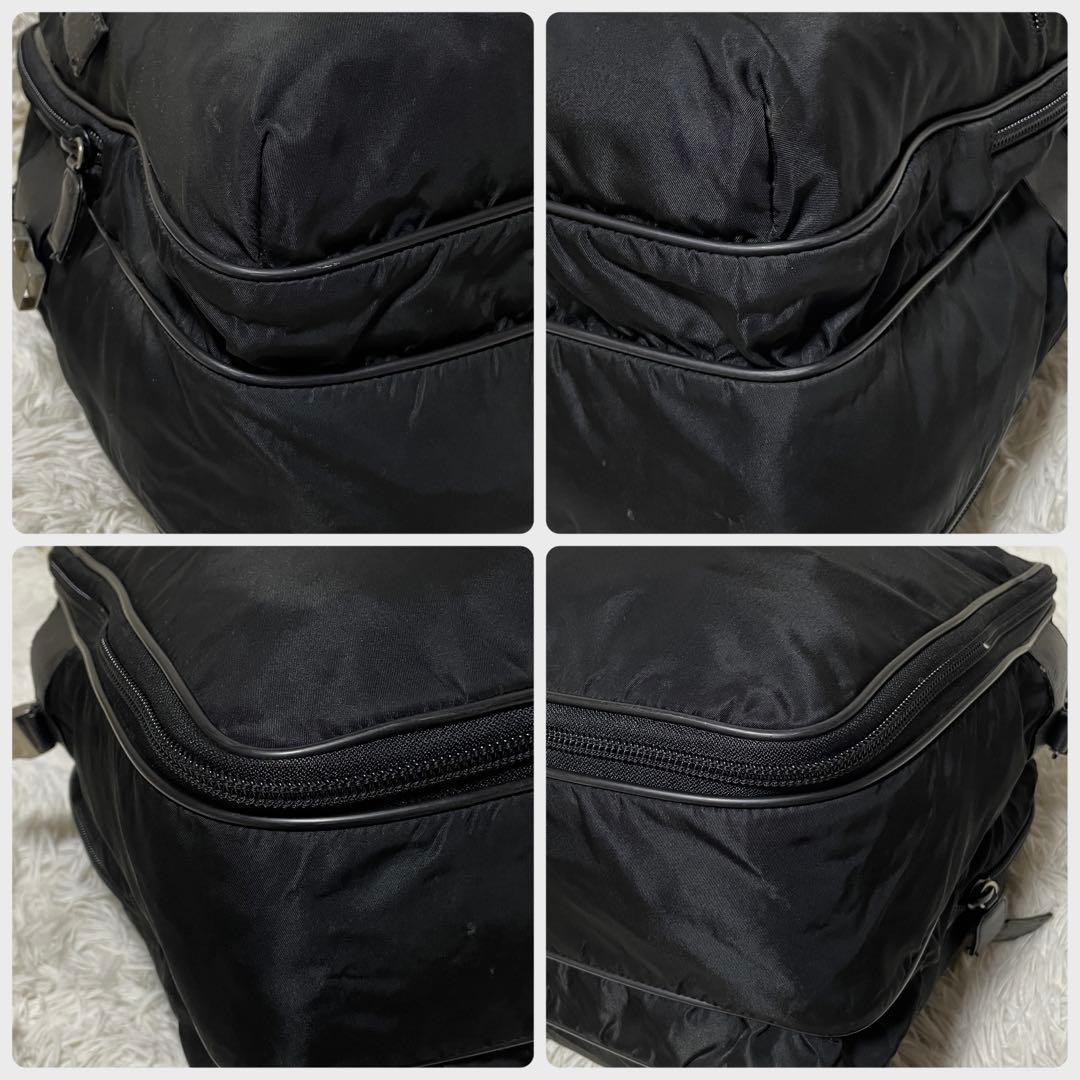 【良品】PRADA プラダ　ビジネス　ブリーフケース　ナイロン　ブラック　メンズ