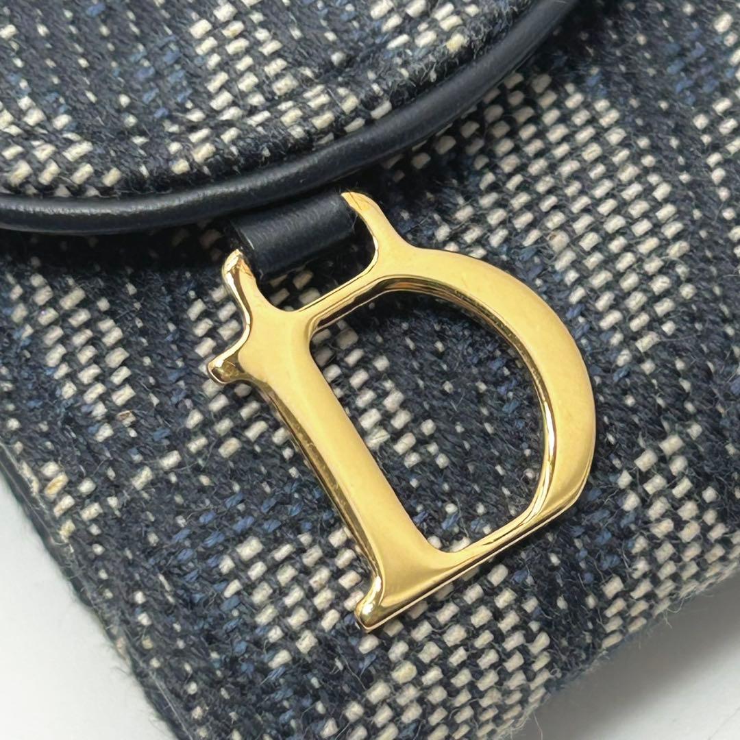Dior ケース トロッター サドル 折り財布 ミニ財布 ジャガード