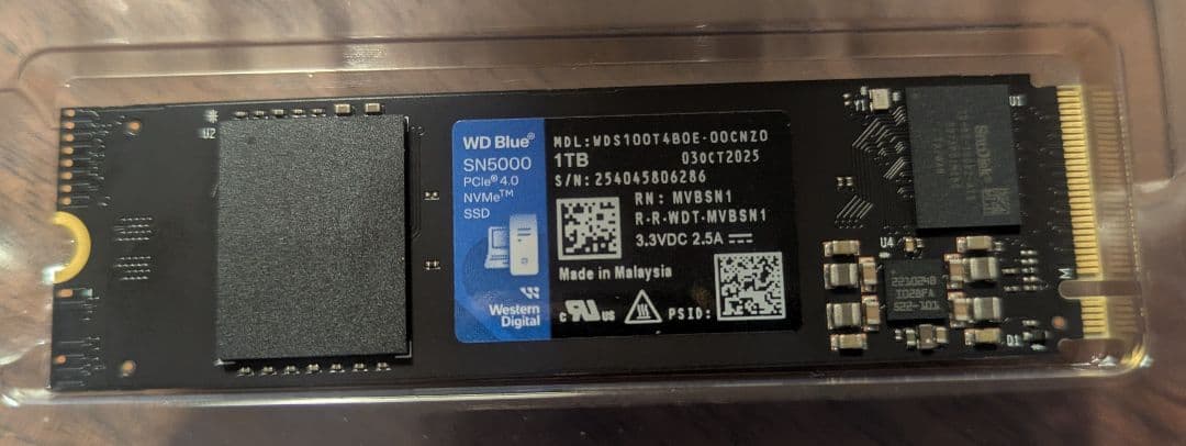 内蔵型SSD WD Blue SN5000 NVMe SSD 1TB