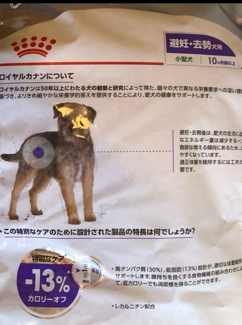  CANIN 避妊・去勢犬用 ミニステアライズドドライフード 小型犬