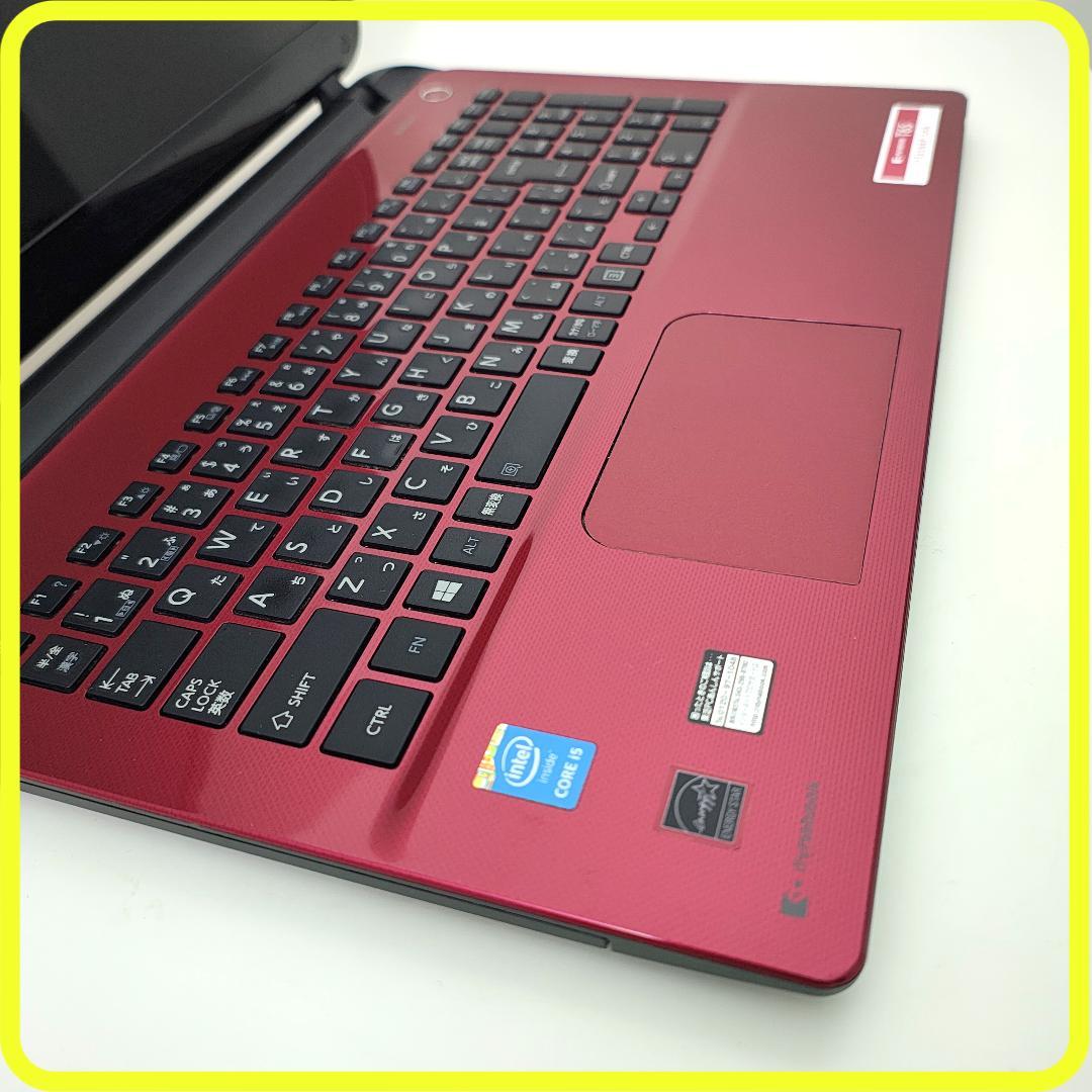 赤　新品SSD256GB⭐️windows11ノートパソコン　カメラ　798