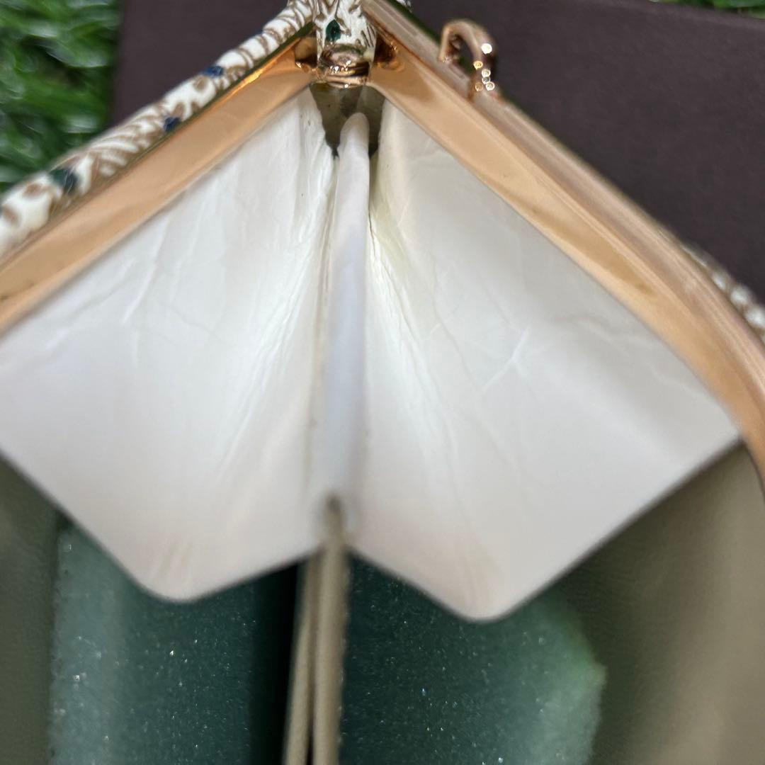 未使用品 文庫屋大関 がま口 財布 ケース 小銭入れ 天溝 がま口