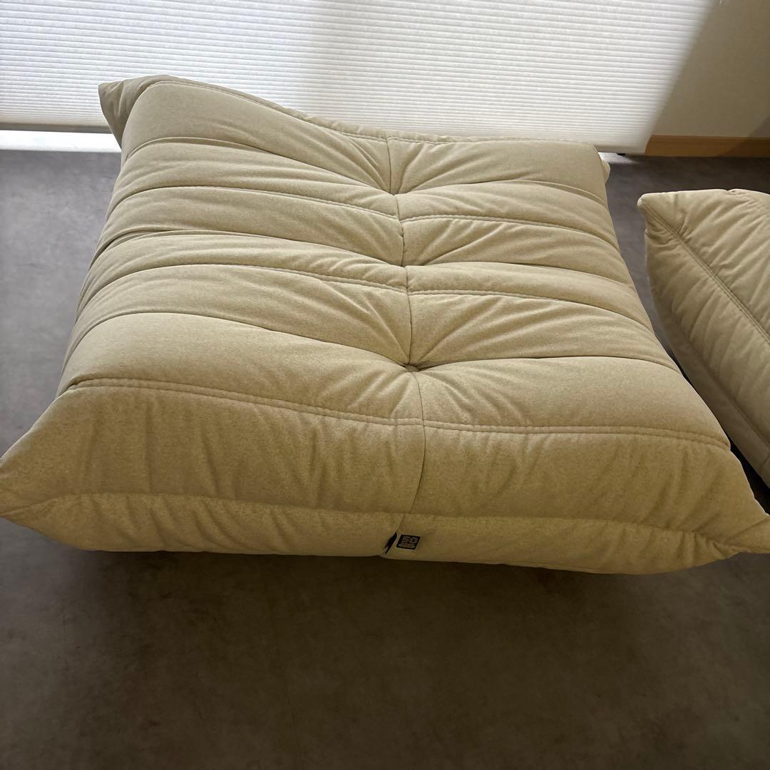 リーンロゼ 50周年限定　トーゴ パフのみ アイボリー ウレタン素材