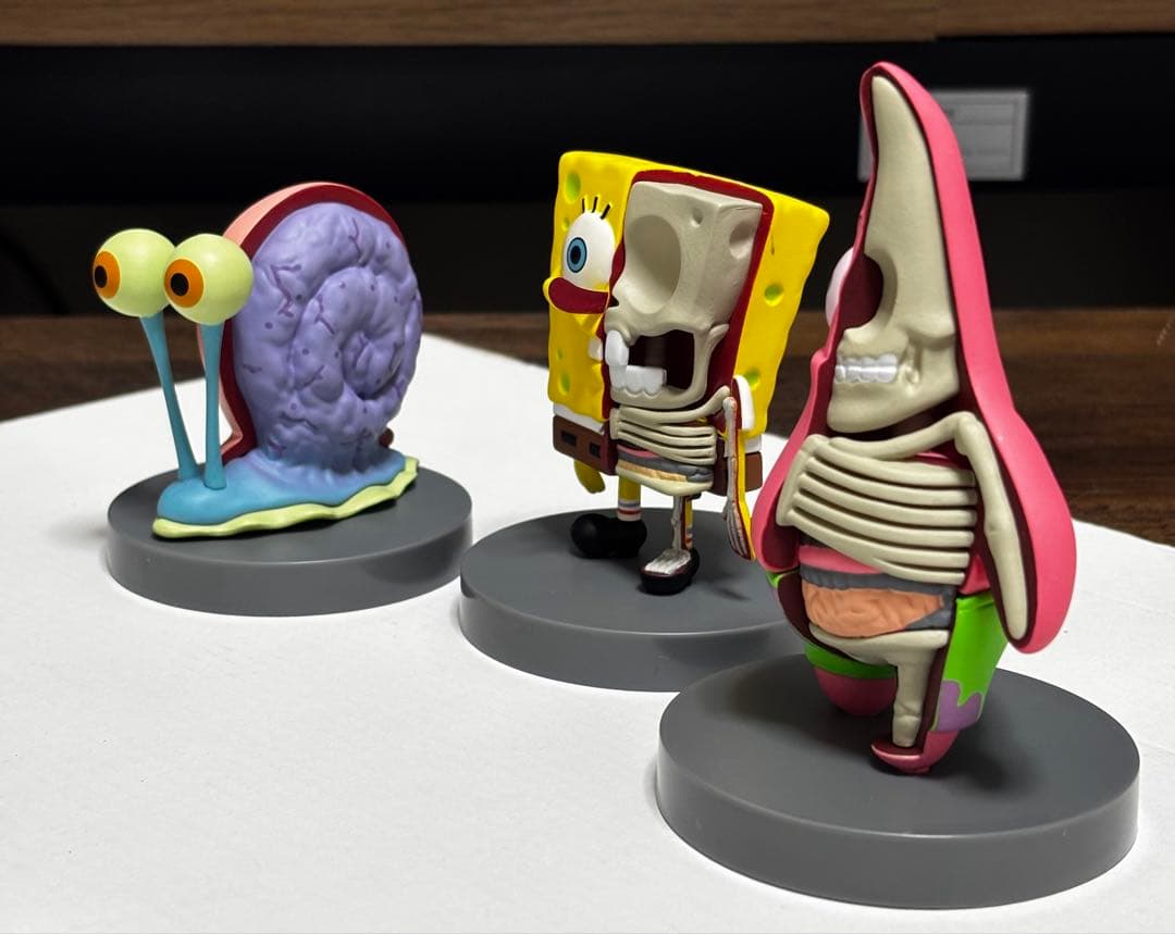 スポンジボブ Mightyjaxx 解剖学的フィギュア 3体セット