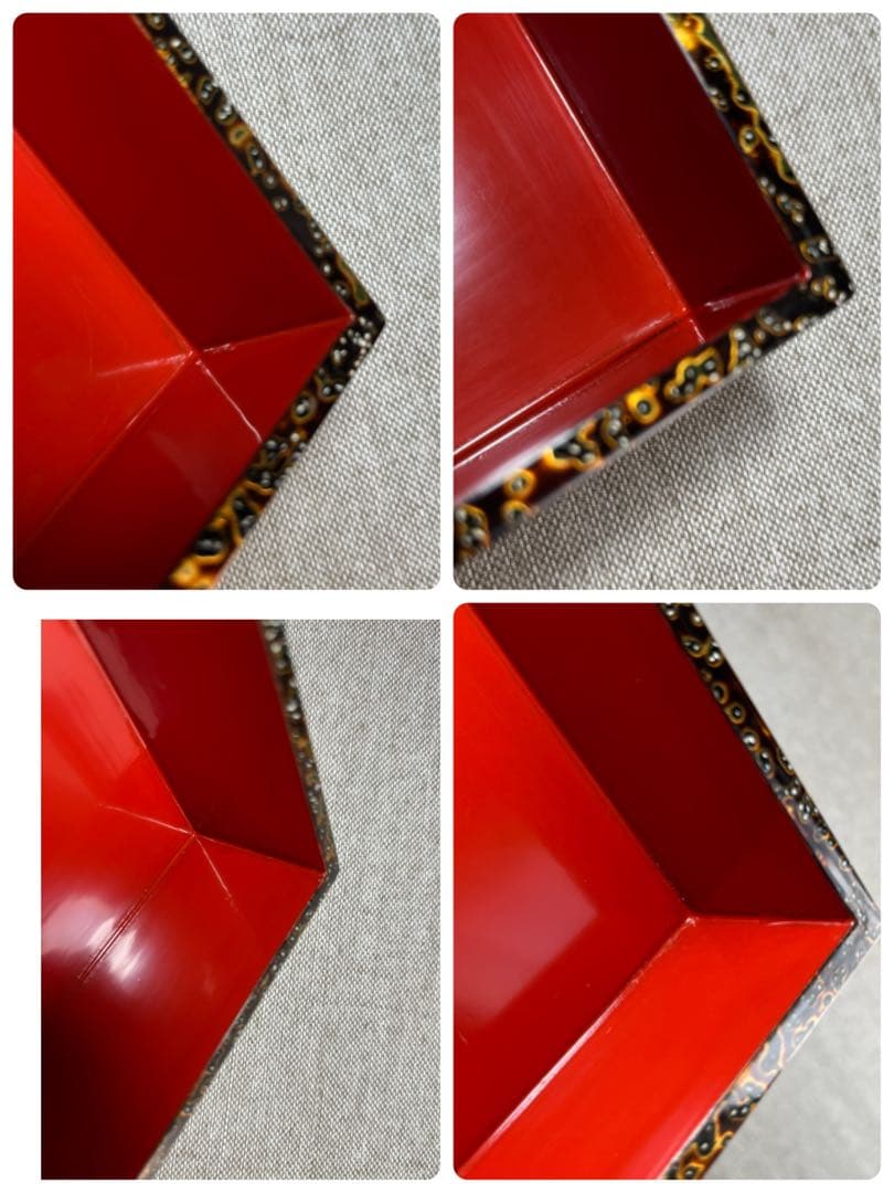 若狭塗　四段重　重箱