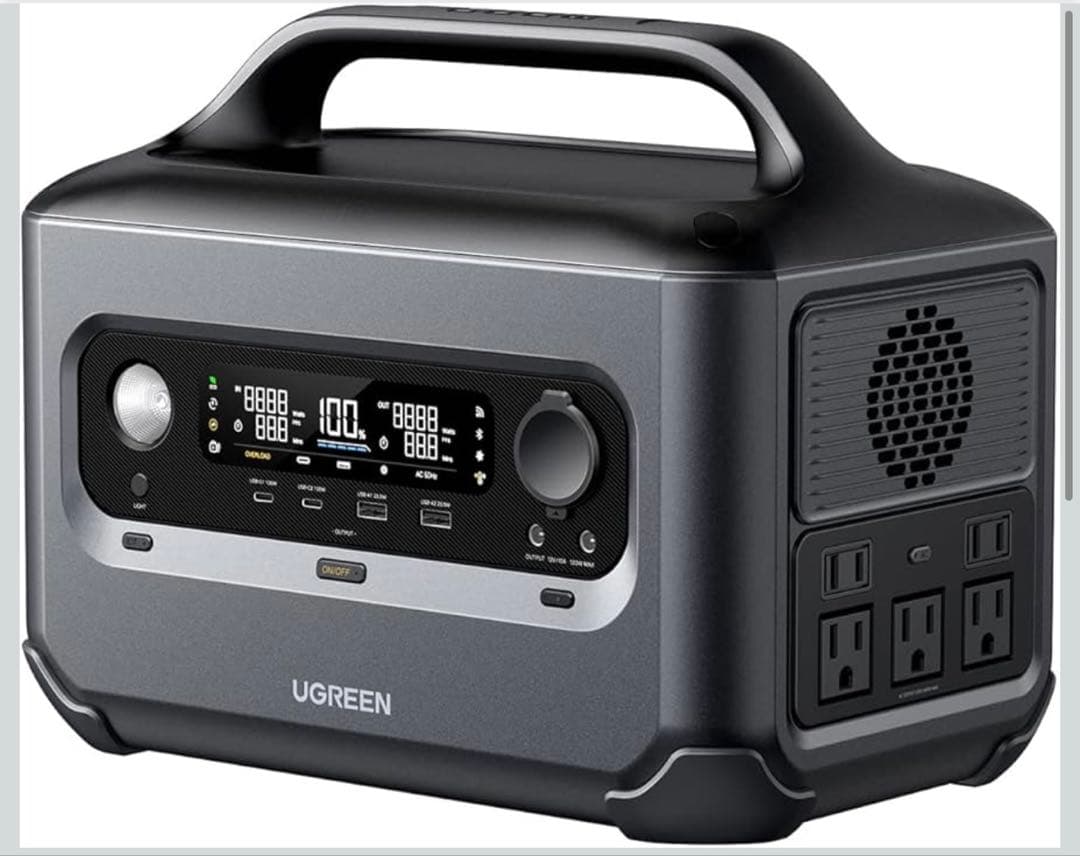 UGREEN ポータブル電源 リン酸鉄 680Wh 蓄電池 600W