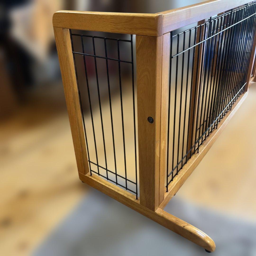 リッチェル　ペット用 木製おくだけゲート ロータイプ　ワイド