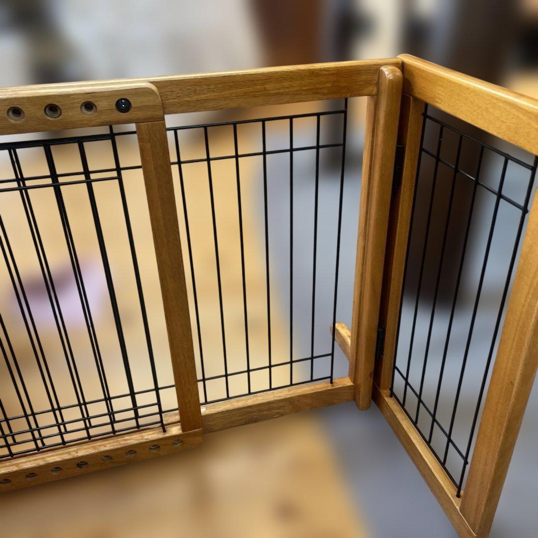 リッチェル　ペット用 木製おくだけゲート ロータイプ　ワイド
