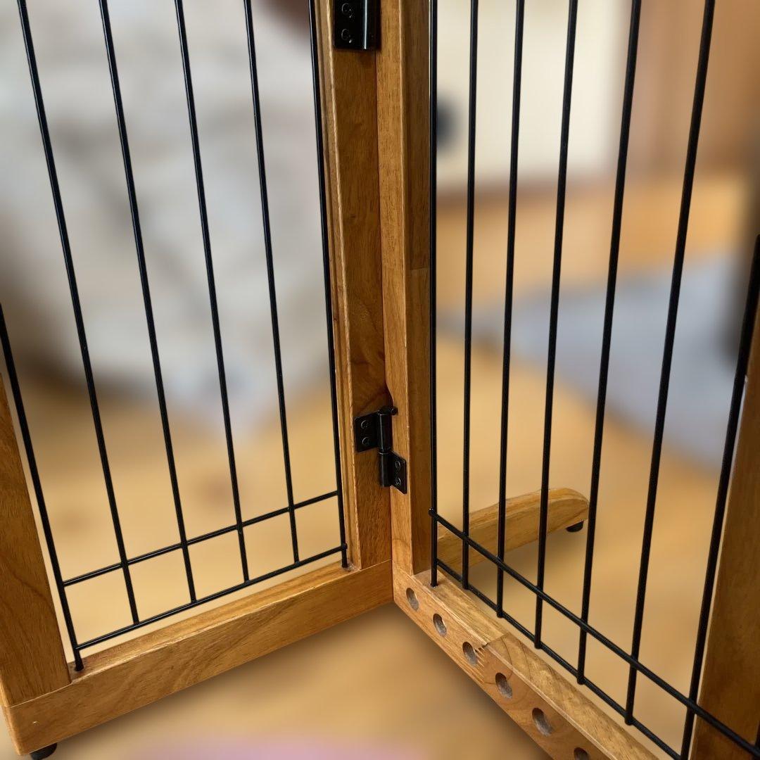 リッチェル　ペット用 木製おくだけゲート ロータイプ　ワイド