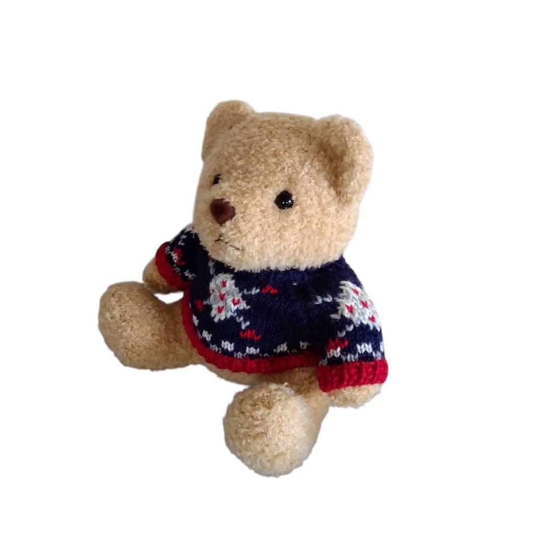美品✨テディベア　セーターを着たクマのぬいぐるみ