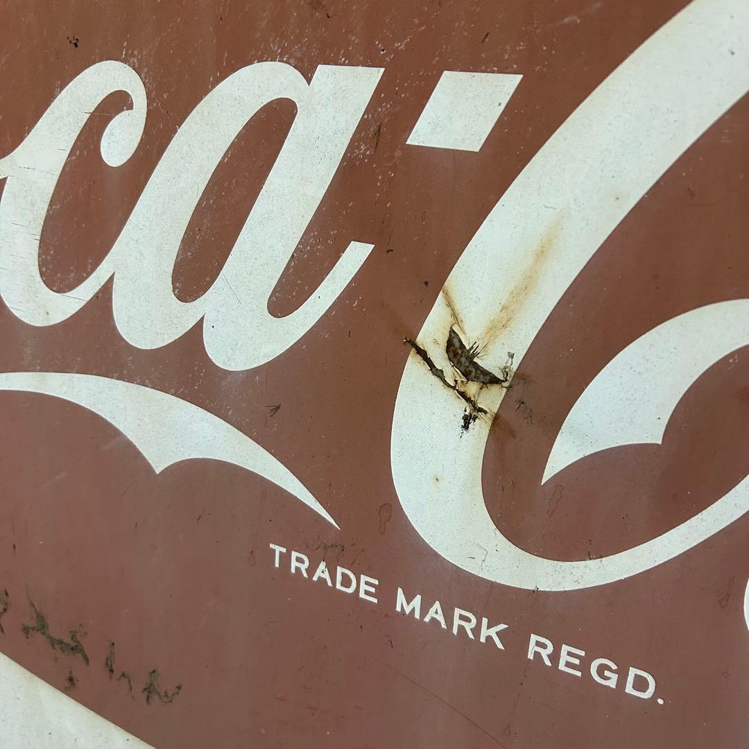 【送料無料】123cm角 コカコーラ 看板 ブリキ 鉄板 特大