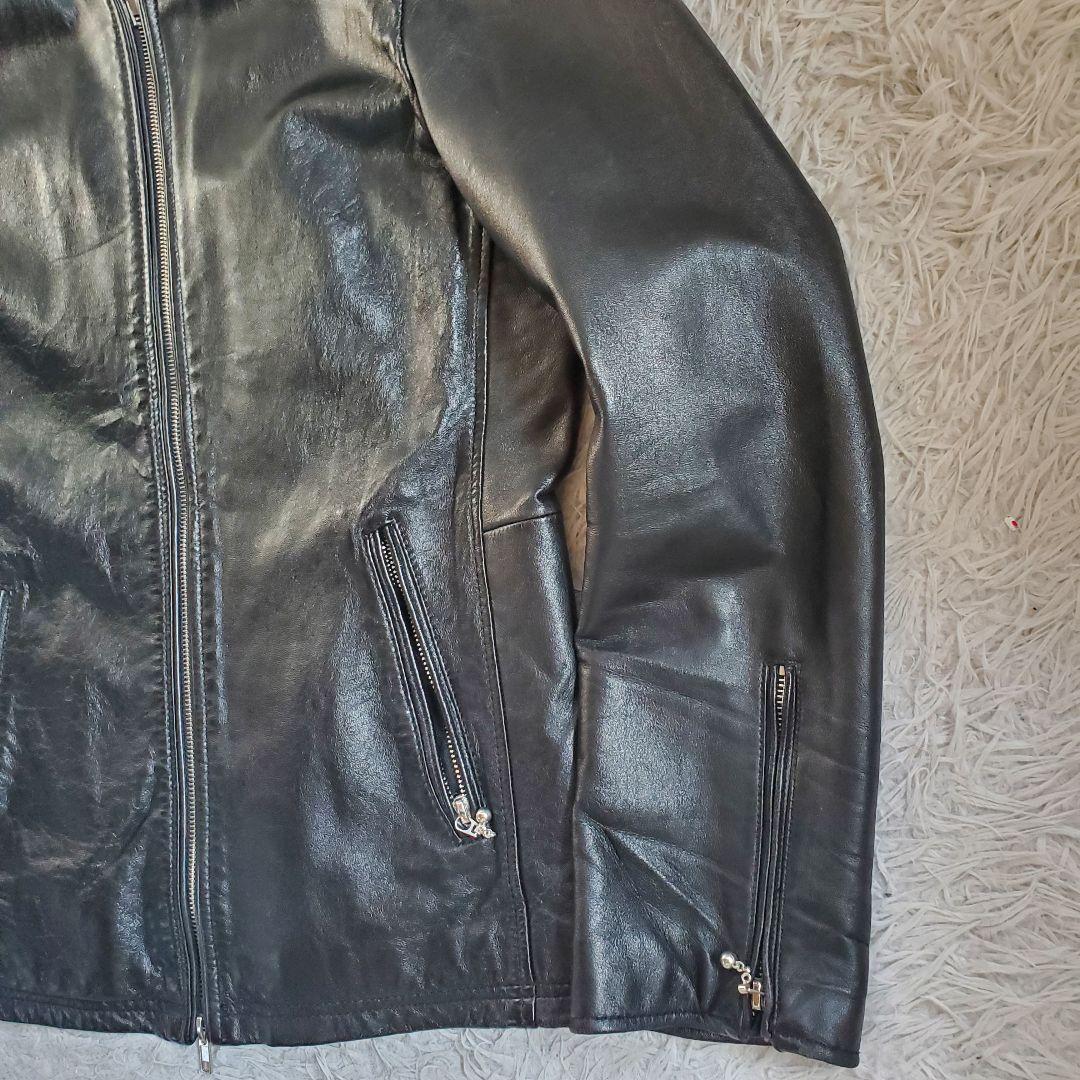 極美品 LHP lazy hazy planet シングル ライダース L 黒